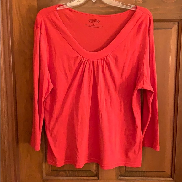 Talbots Tops - Talbots orange 3/4 sleeve top. - 3/20